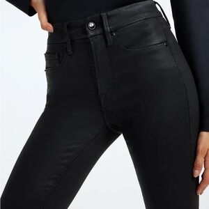 Good American Black Wax Pants